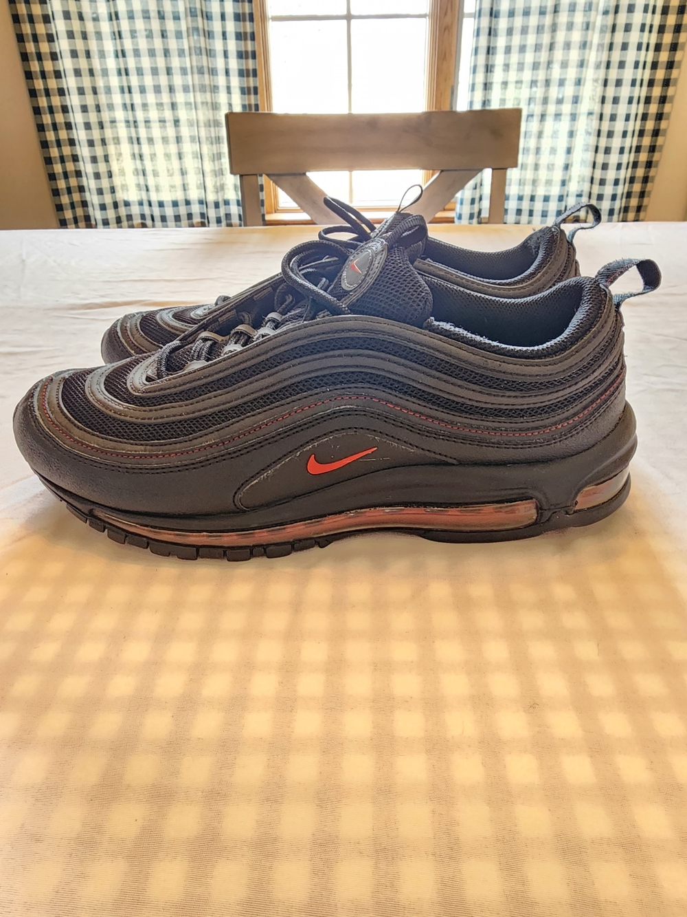 Nike Air Max 97 Sneakers - Black with Red Accent